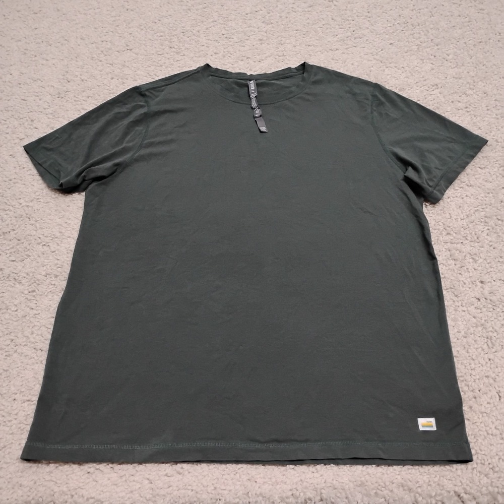 Vuori Shirt Mens XXL 2XL Green Strato Tech Running Stretch Gym Weightlifting